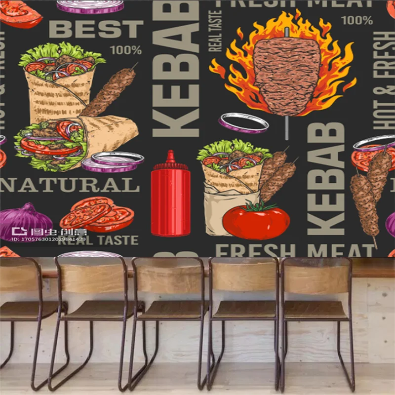 Food Snacks Background - العرف كباب الوجبات السريعة مطعم خلفية
