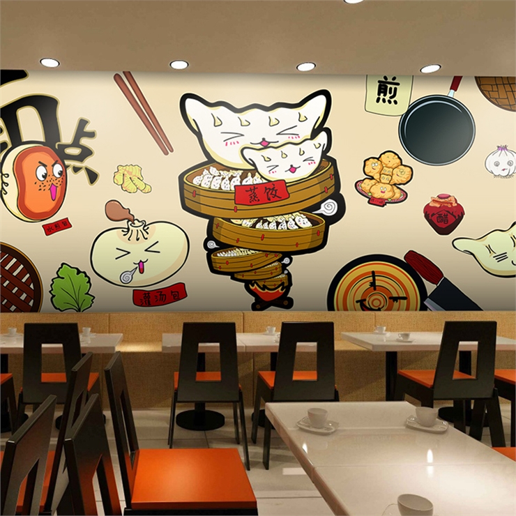 Food Snacks Background - مخصص 3D رسمت باليد الكرتون الغذاء