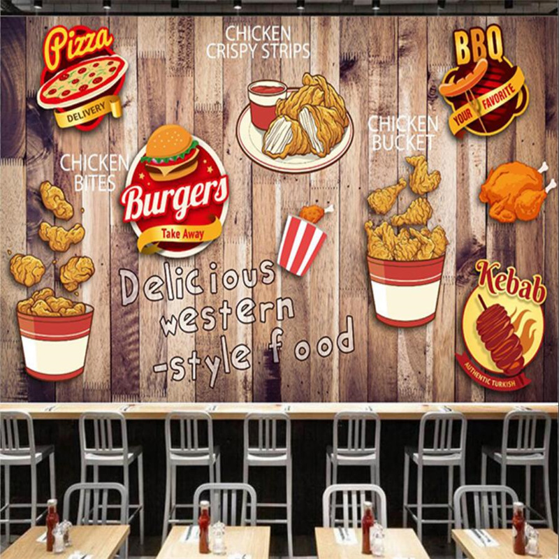 مخصص المقلية الدجاج برغر خلفية - مراجعة Food Snacks Background وسعره