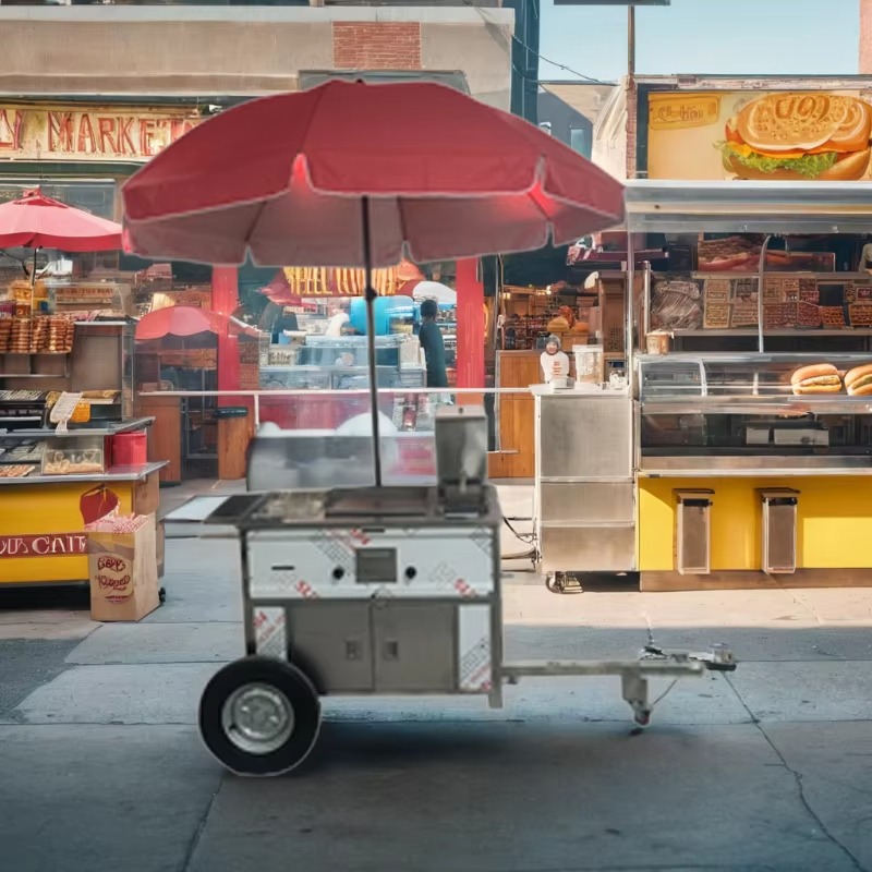 عربة طعام متنقلة مدمجة بعجلات  - مراجعة Street Food Snacks وسعره