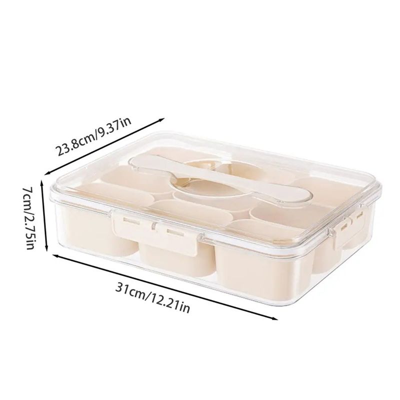 صينية تقديم مقسمة إلى 9 أقسام  - مراجعة Food Snacks Box وسعره