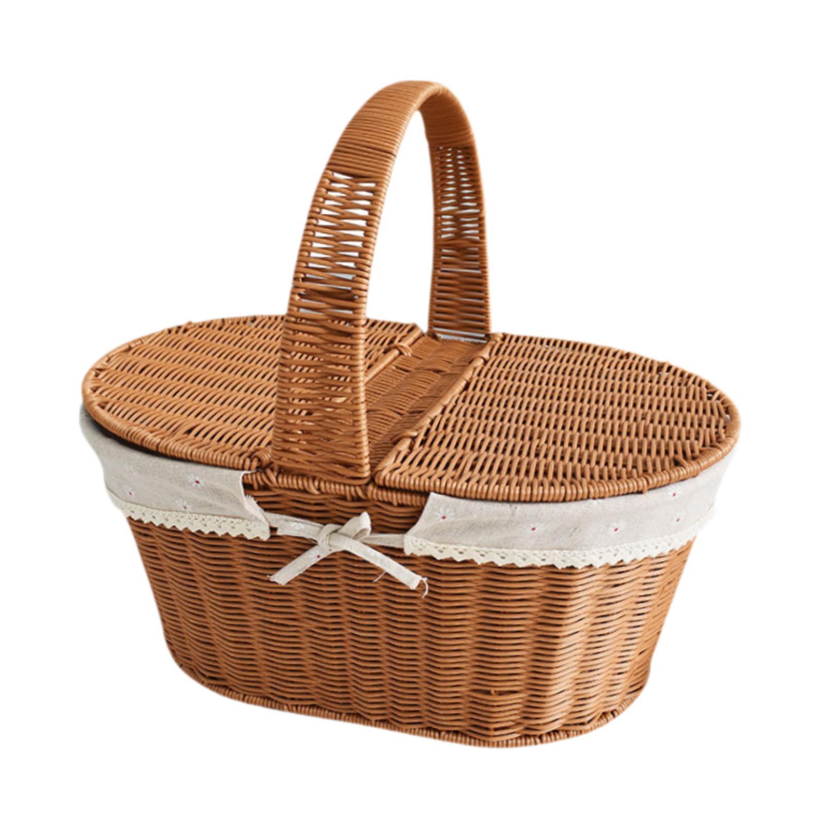 سلة نزهة من الخيزران المقلد، س - مراجعة Food Snacks For Picnic وسعره