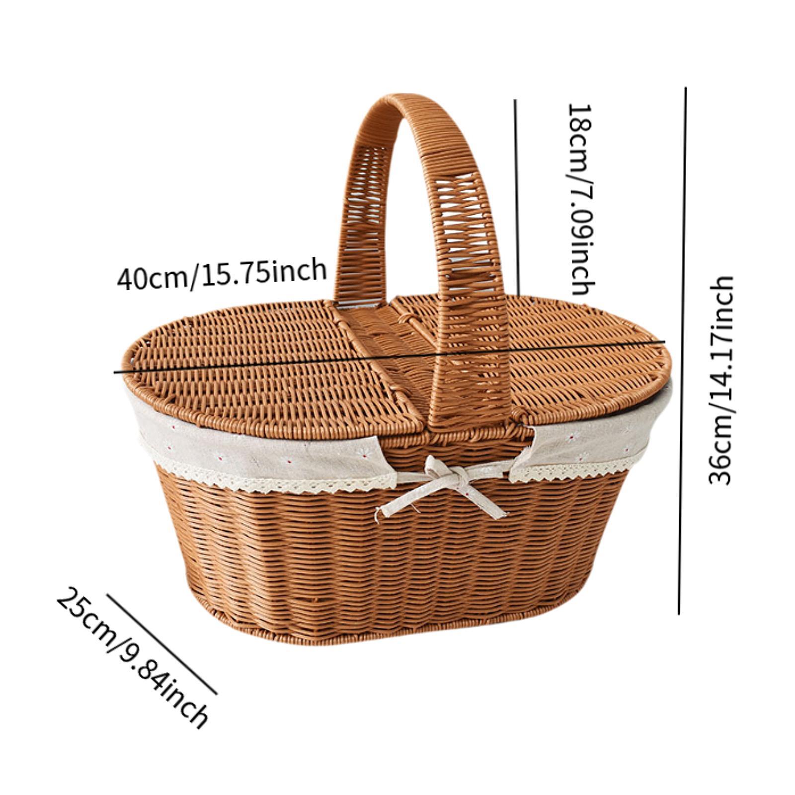 سلة نزهة من الخيزران المقلد، س - مراجعة Food Snacks For Picnic وسعره