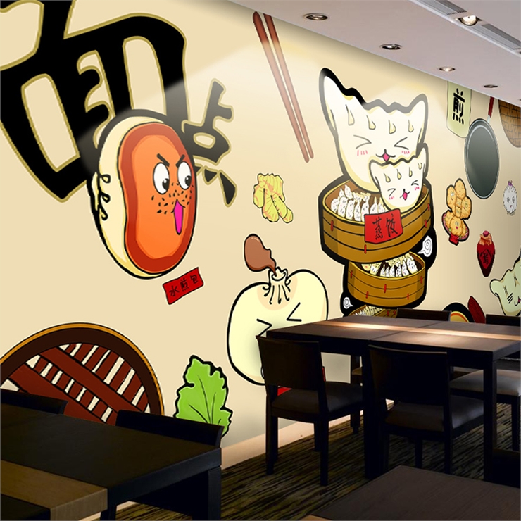 مخصص 3D رسمت باليد الكرتون الغ - مراجعة Food Snacks Background وسعره