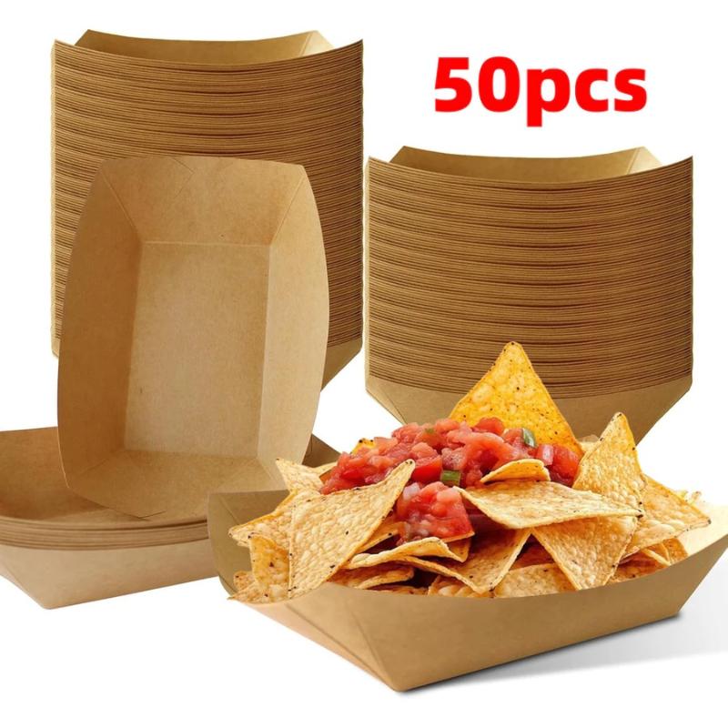 صواني ورقية على شكل قارب للوجب - مراجعة Food Snacks Restaurant وسعره