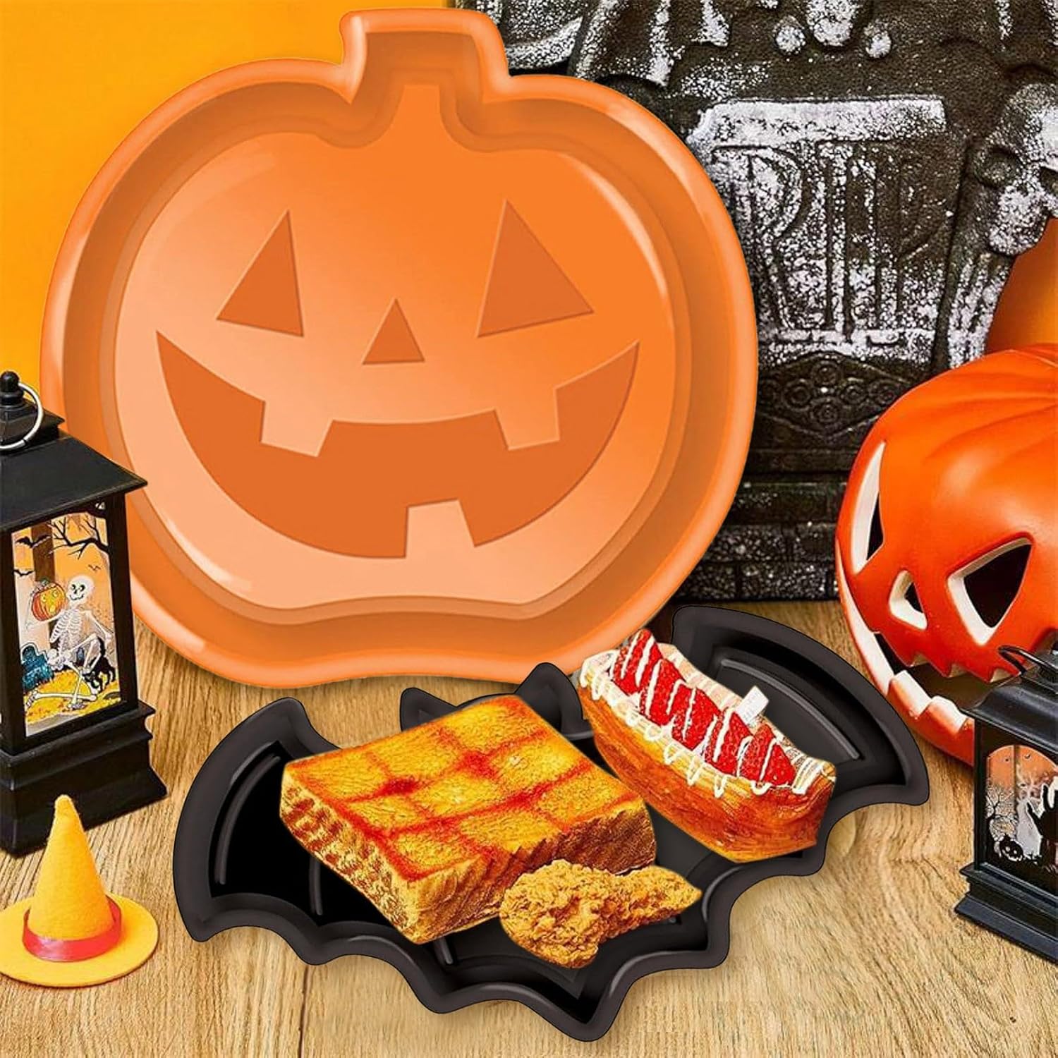 مجموعة أطباق هالوين قابلة لإعا - مراجعة Food Halloween Snacks وسعره