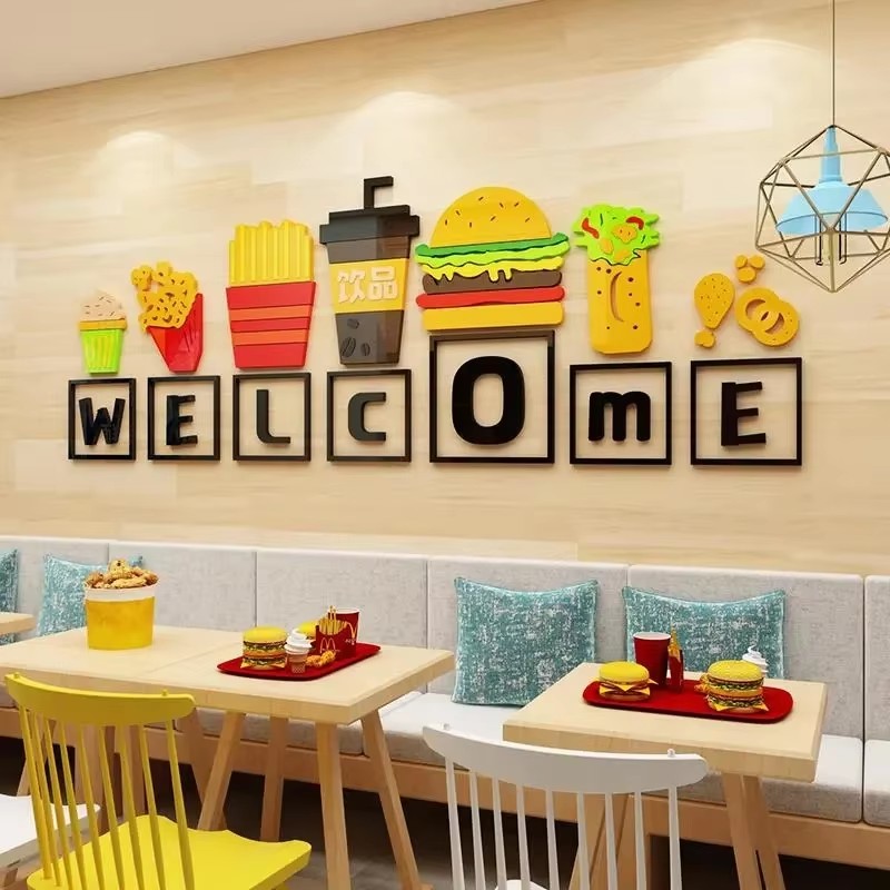 ملصقات جدارية بتصميم طعام، ديك - مراجعة Food Snacks Background وسعره