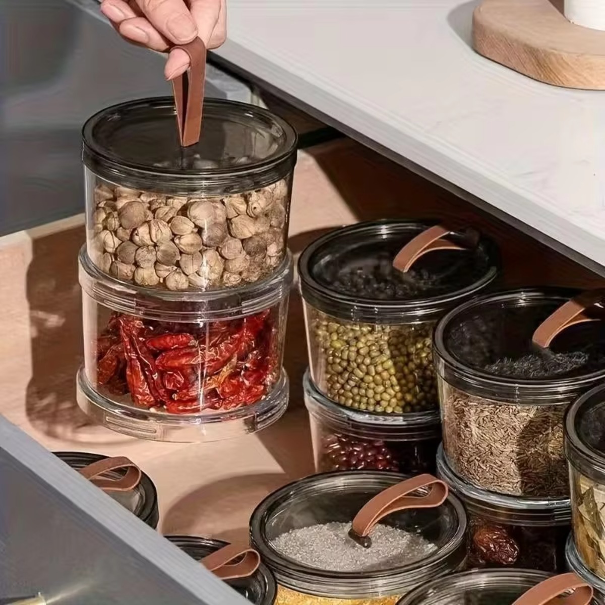 علبة توابل دائرية محمولة باليد - مراجعة Food Snacks Box وسعره