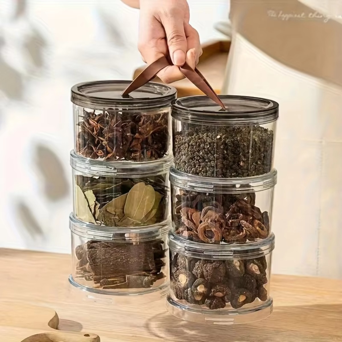 علبة توابل دائرية محمولة باليد - مراجعة Food Snacks Box وسعره