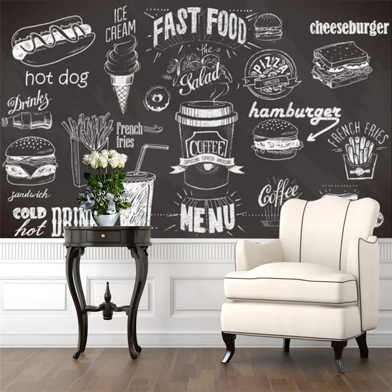 مخصص رسمت باليد السبورة الوجبا - مراجعة Food Snacks Background وسعره