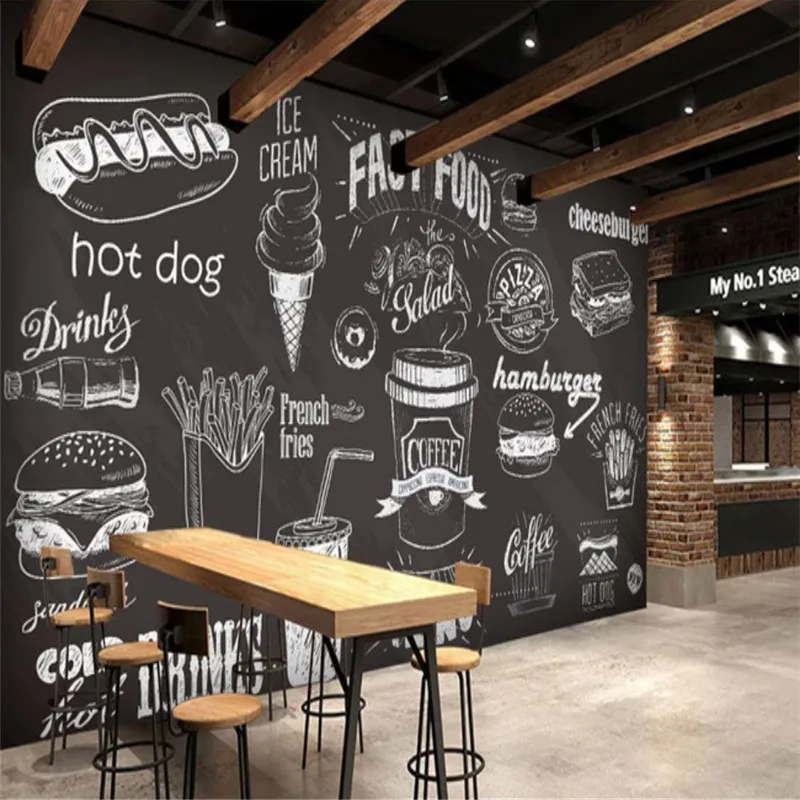 مخصص رسمت باليد السبورة الوجبا - مراجعة Food Snacks Background وسعره