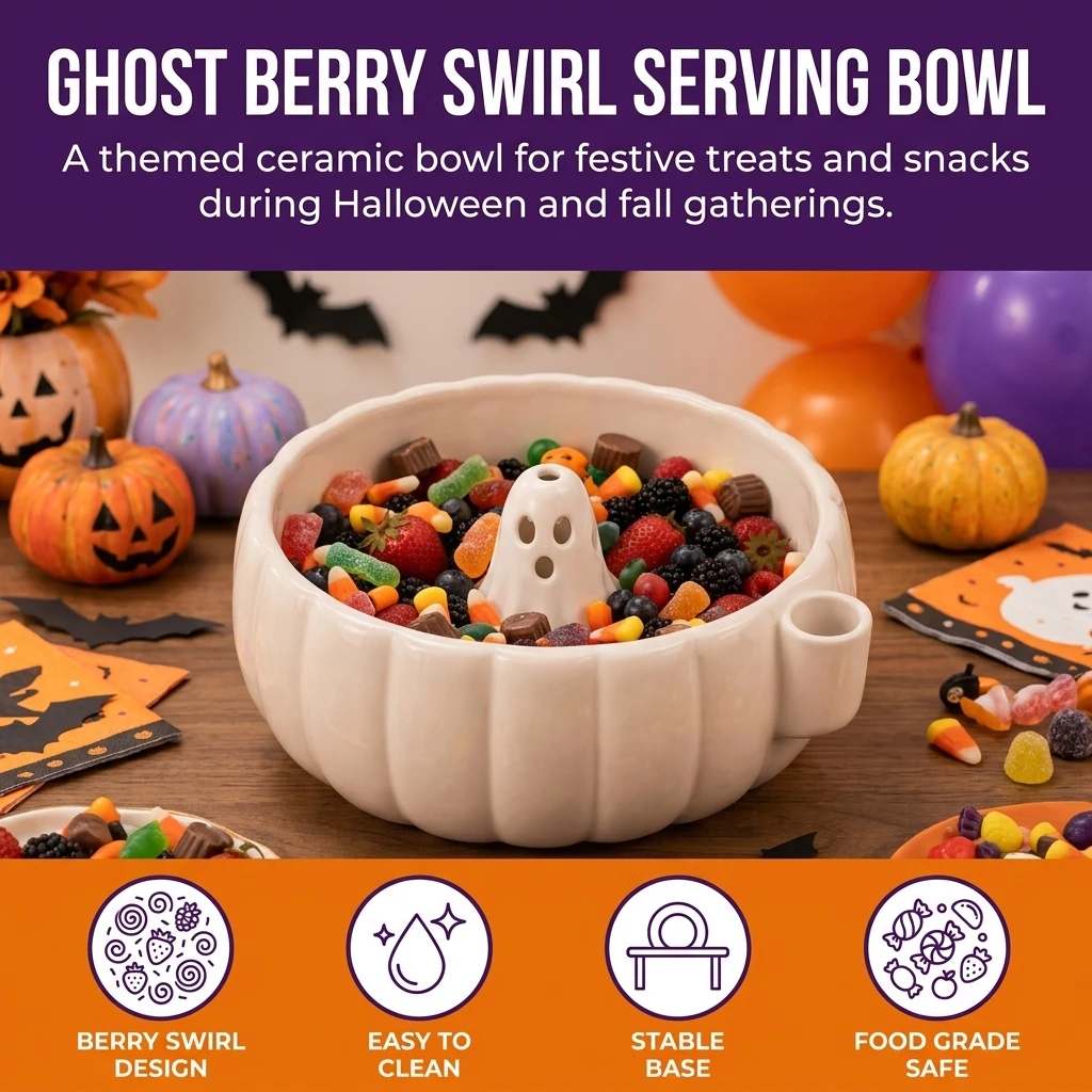 وعاء الهالوين المزخرف بزخارف ا - مراجعة Food Halloween Snacks وسعره